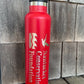 Water Bottle in Red (26 oz) with Nantucket Conservation Foundation on the side and loop handle at top