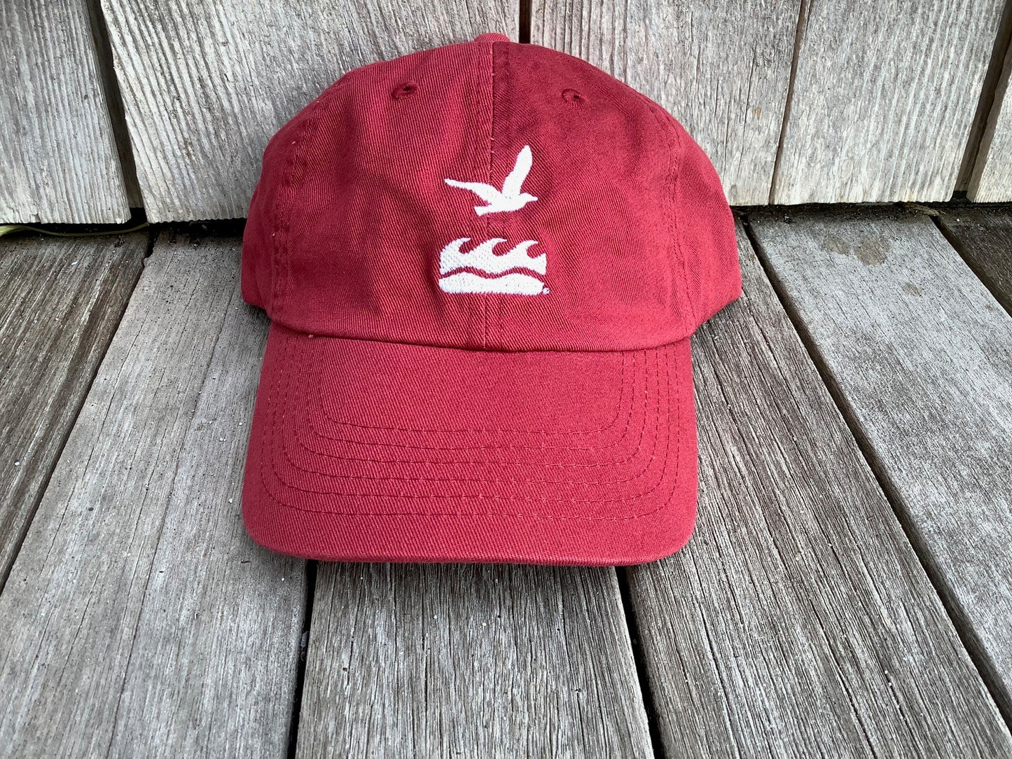 Baseball Hat in Cranberry with White NCF logo