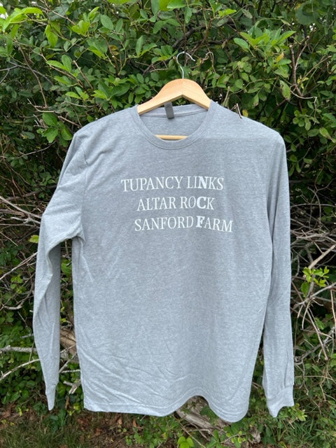 Long Sleeve T-shirt with NCF Properties listed on Front and Logo on Back