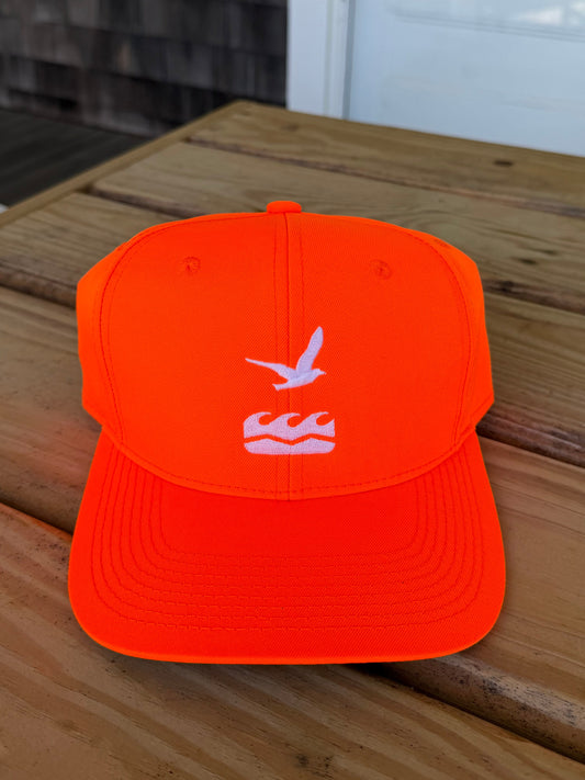 Baseball Hat 6-panel in Blaze Orange with NCF logo