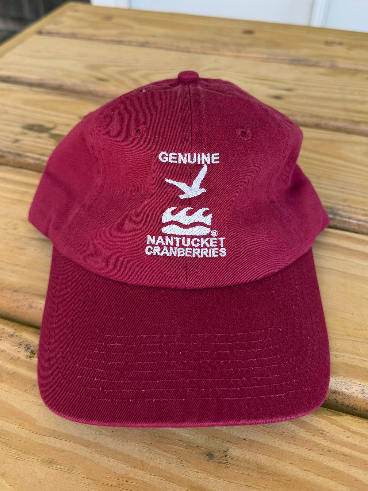 Baseball Hat with Genuine Nantucket Cranberries in Khaki or Maroon