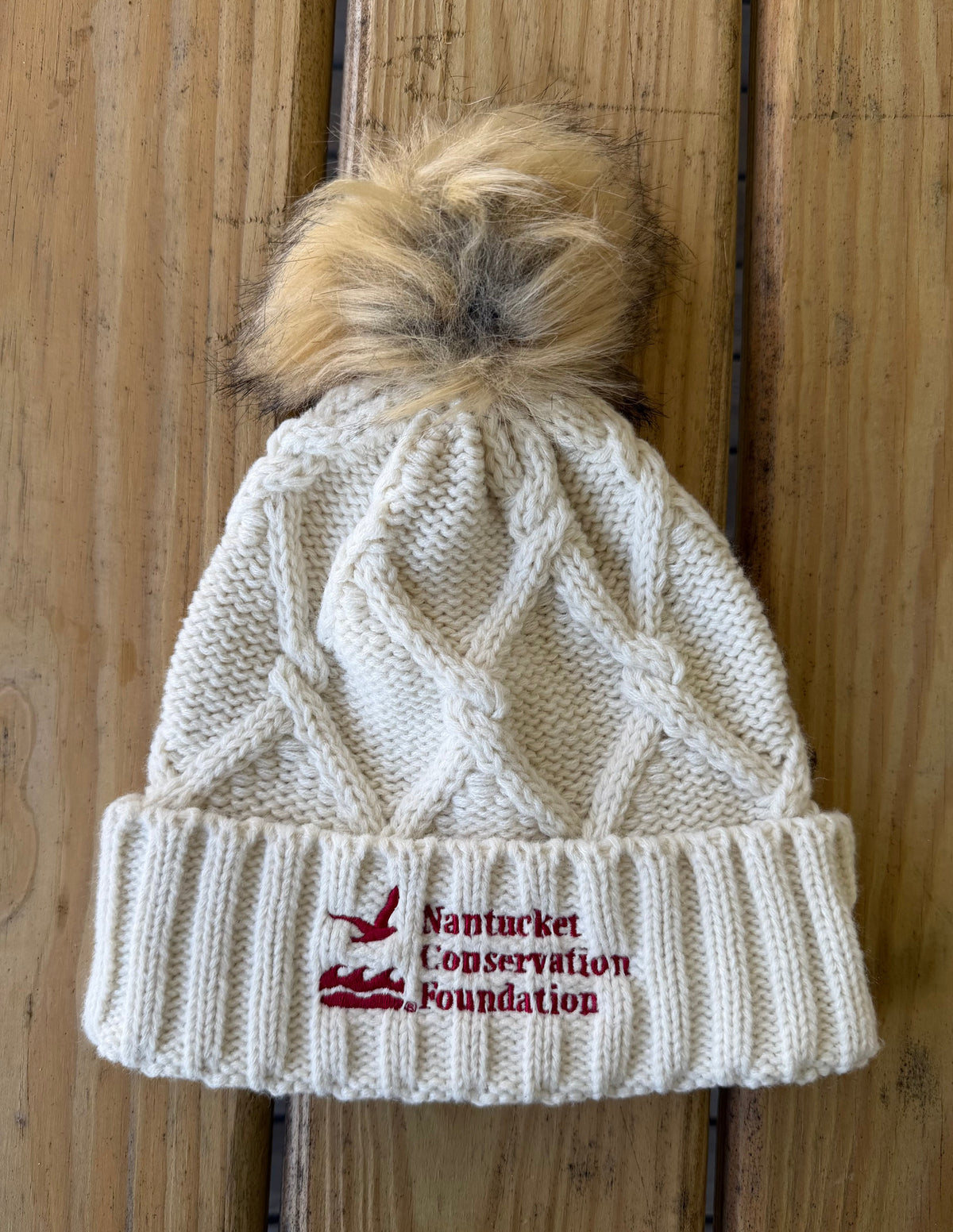 White Winter Pom Pom Beanie