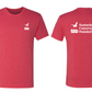 Short Sleeve Red T-Shirt with NCF Logo on Front and Back