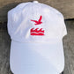 Baseball Hat in White with Red NCF logo